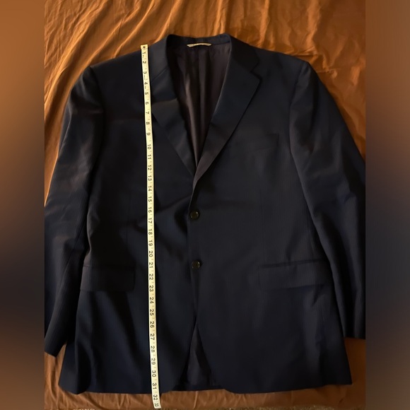 Canali Men’s Tailored Two Piece 100% Wool Suit Blue Made in Italy Size 40 / 58 - Picture 9 of 14